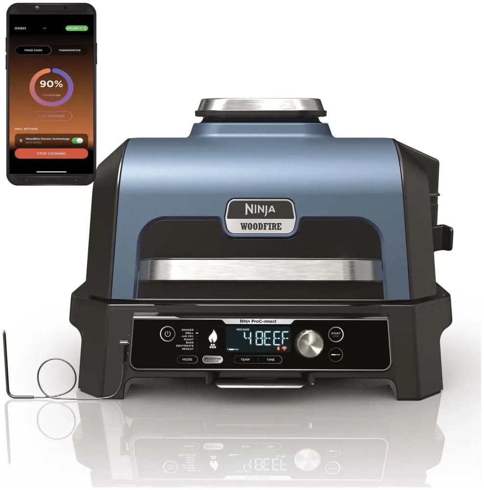 Ninja Elektrischer Grill Woodfire Pro Connect XL Nj-Og901Ch
