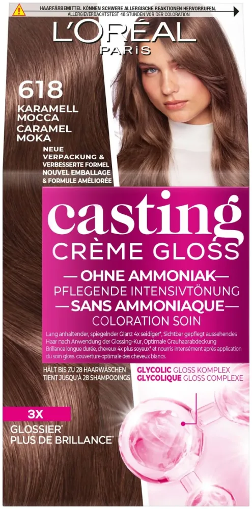 Casting Creme Gloss L'Oréal Paris Casting Crème Gloss Pflegende Intensivtönung 618 Karamell Mocca