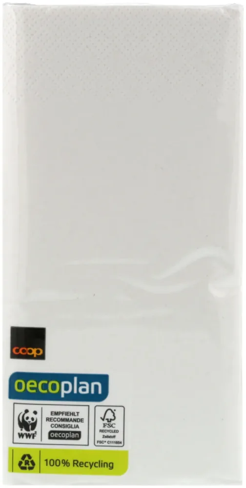 Oecoplan Servietten weiss 33cm 30 Stück