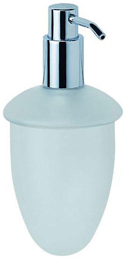 diaqua® Diaqua Seifenspender mit Metallpumpe Weiss Frosted-Chrom | 17 × 7.8 × 7.8 cm