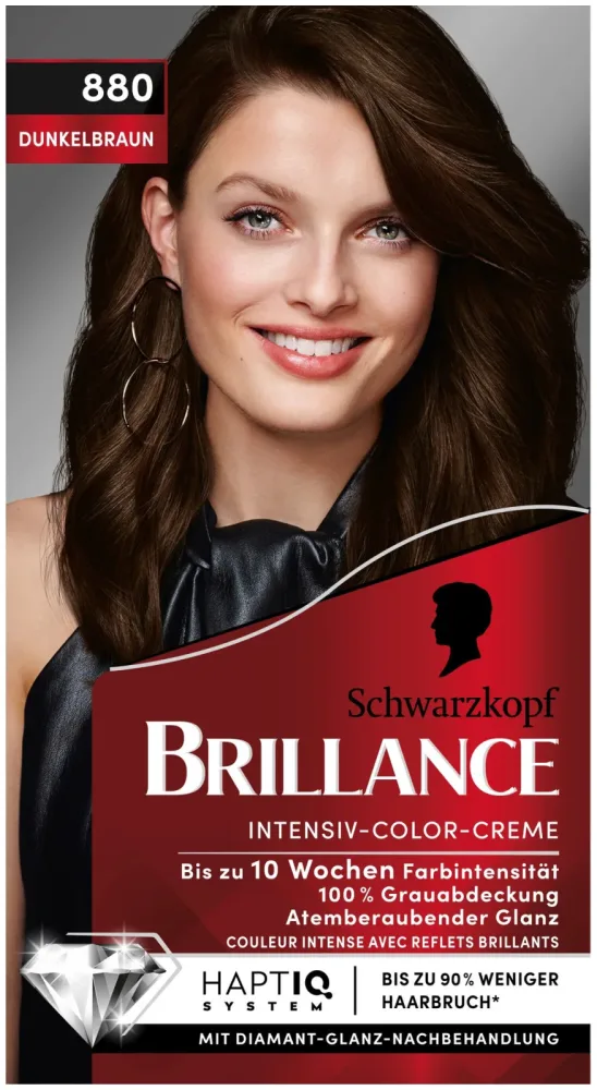 Schwarzkopf Brillance Intensiv-Color-Creme 880 Dunkelbraun