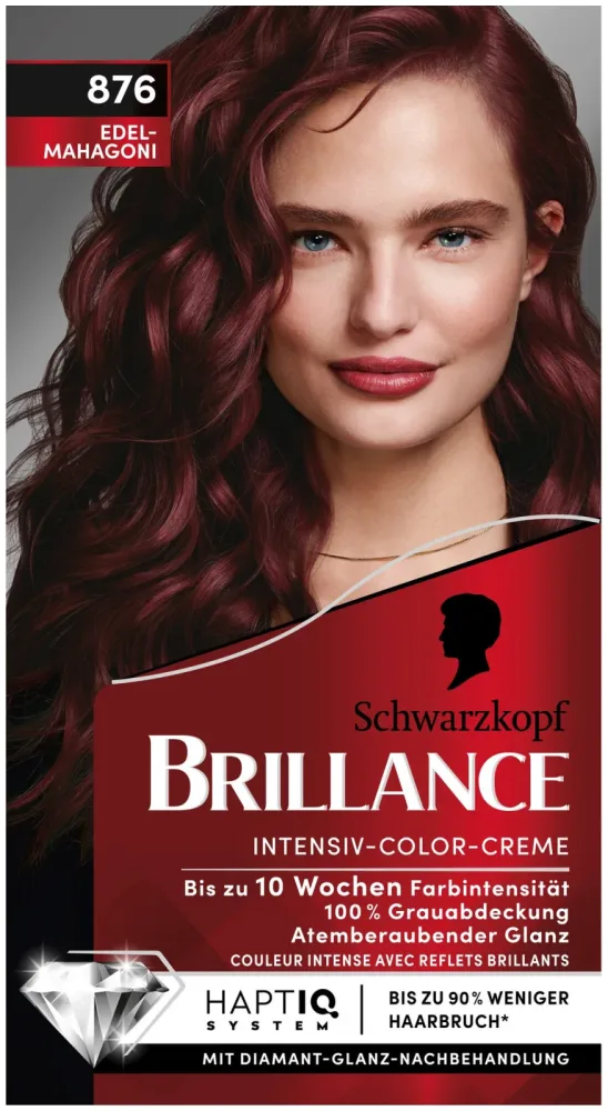 Schwarzkopf Brillance Intensiv-Color-Creme 876 Edel-Mahagoni