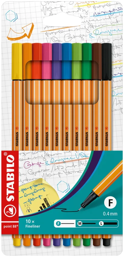 Stabilo Feinschreiber point 88 10er Etui Standardfarben