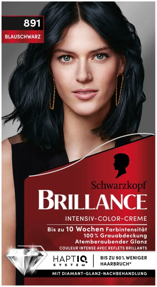 Schwarzkopf Brillance Intensiv-Color-Creme 891 Blauschwarz