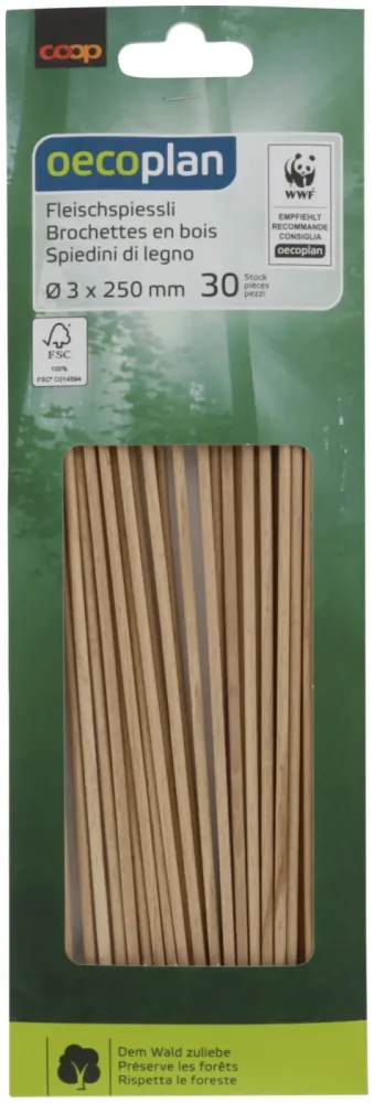 Oecoplan Grillspiesse 25cm, FSC Holz