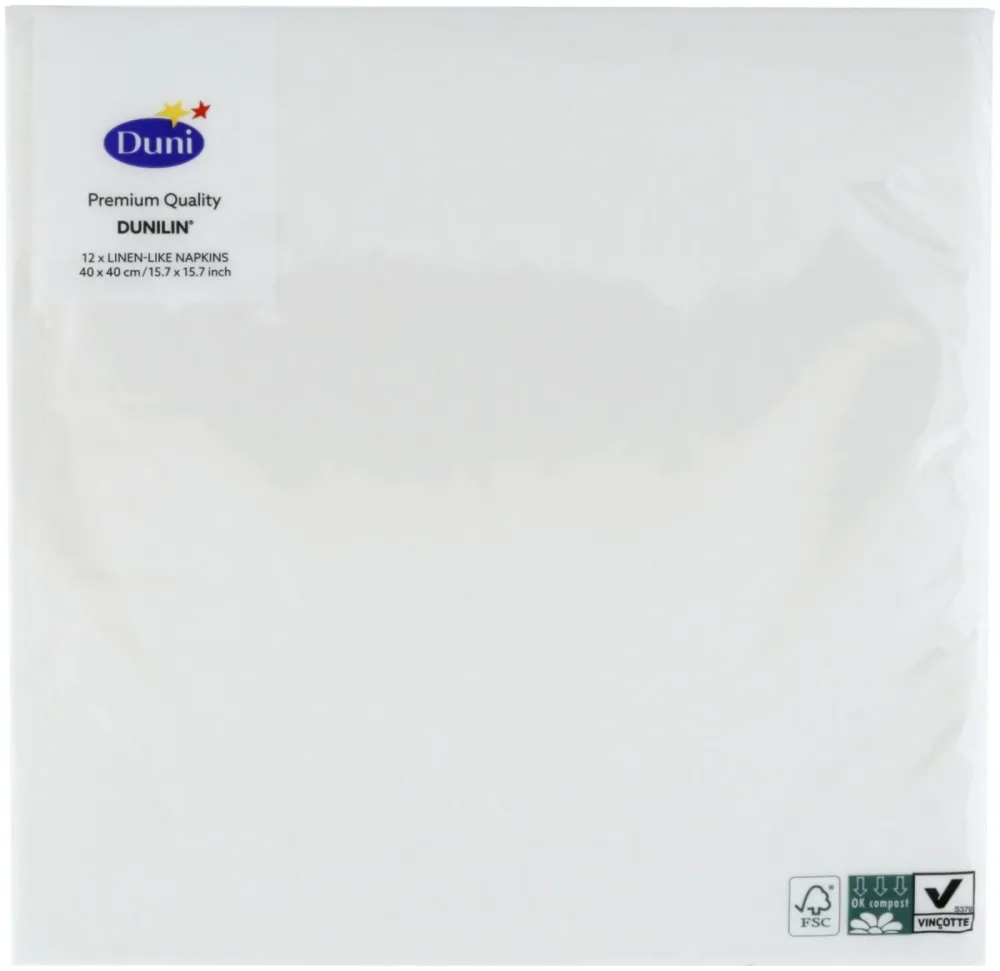 Duni Serviette Dunisoft 40x40cm weiss