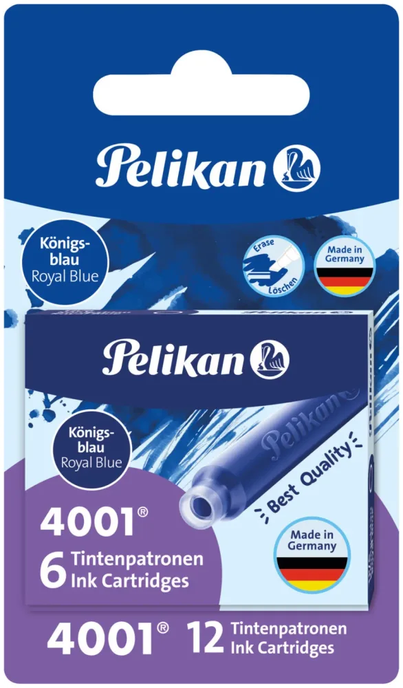Pelikan 4001 Tintenpatrone königsblau 12 Stk