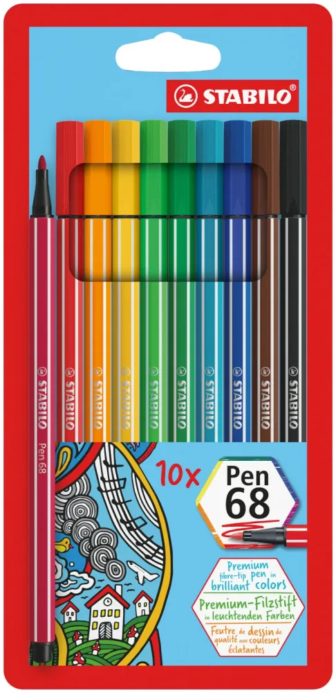 Stabilo Fasermaler Pen 68 10er Etui