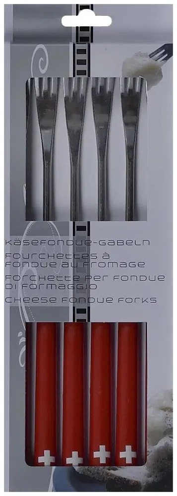 Nouvel Käsefondue-Gabeln Schweizer Kreuz 6 Stück