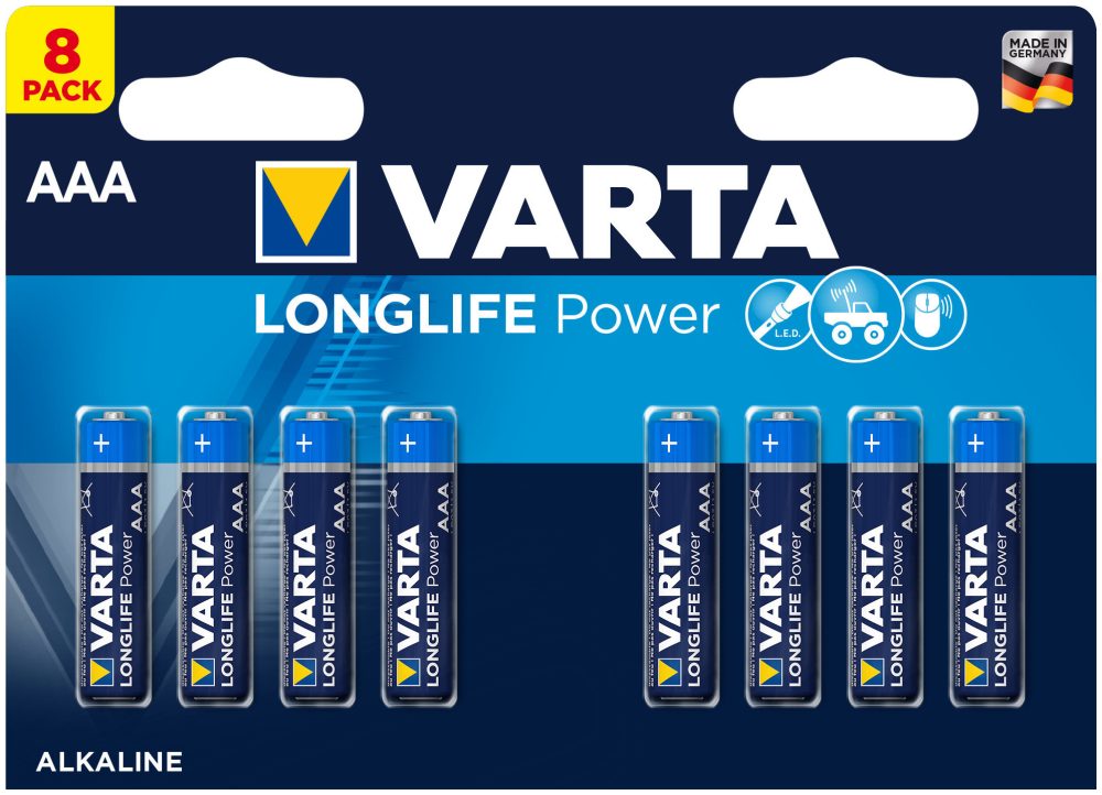 Varta Longlife Power Batterien Aaa/Lr03 8 Stück