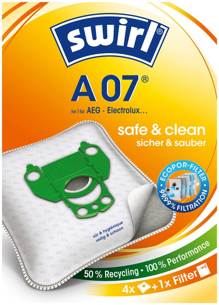 Swirl Staubfilterbeutel A 07 AirSpace® 4 Stück