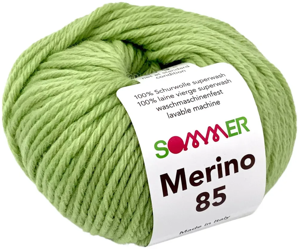 Sommer Merino 85 262 Handstrickgarn 100% Merino Superwash lindengrün 50g