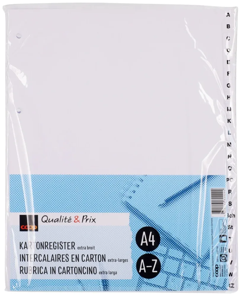 Coop Qualité & Prix Kartonregister A4 extra-breit A-Z