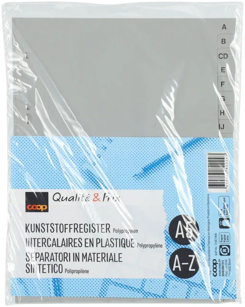 Coop Qualité&Prix Register PP A5 grau A-Z