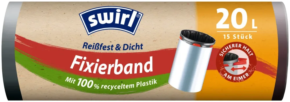 Swirl Müllbeutel mit elastischem Zugband 20 L