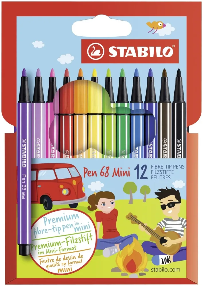 Stabilo Fasermaler Pen 68 Mini 12er Etui