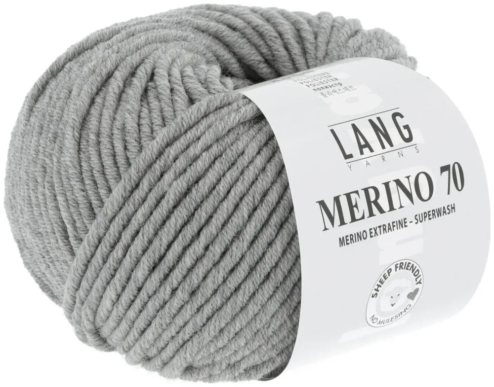 Lang Strickg. Merino 70 03 h.grau 50g