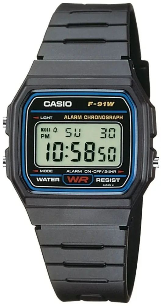 Casio Collection Men Grau Schwarz F-91W-1Yeg