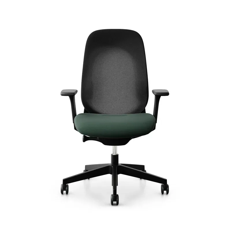 Giroflex office chair 40-4049 with 3D armrests, Dark green/Black, New, Ergonomic chair - ideal for flexible working