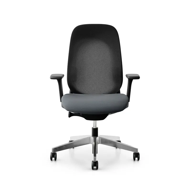 Giroflex office chair 40-4049 with 3D armrests, Gray/Chrome-plated, New, Ergonomic chair - ideal for flexible working
