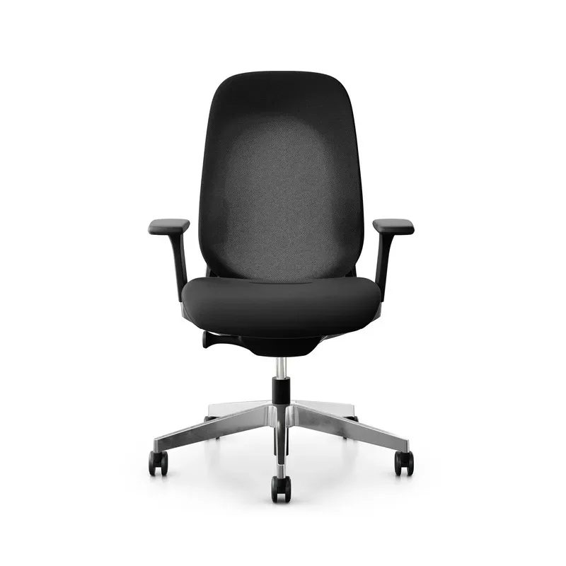 Giroflex office chair 40-4049 with 3D armrests, Black/Chrome-plated, New, Ergonomic chair - ideal for flexible working