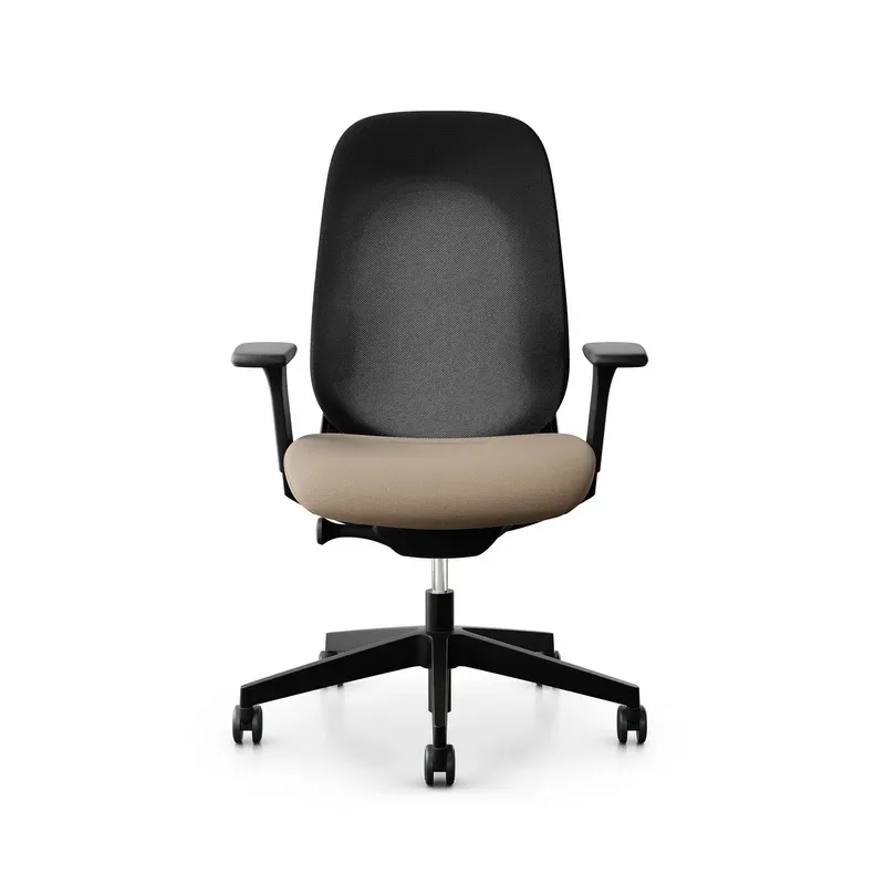 Giroflex office chair 40-4049 with 3D armrests, Light brown/Black, New, Ergonomic chair - ideal for flexible working