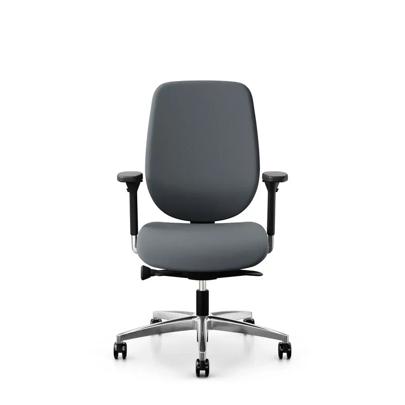 Giroflex 353 office chair without headrest & with 4D armrests Gray/Chrome-plated, New, Ergonomic chair - ideal for flexible working