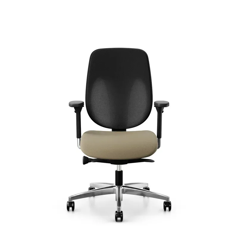 Giroflex 353 office chair without headrest & with 4D armrests Light brown/Chrome-plated, New, Ergonomic chair - ideal for flexible working