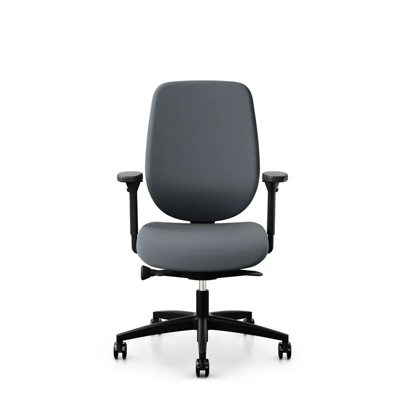 Giroflex 353 office chair without headrest & with 4D armrests Gray/Black, New, Ergonomic chair - ideal for flexible working