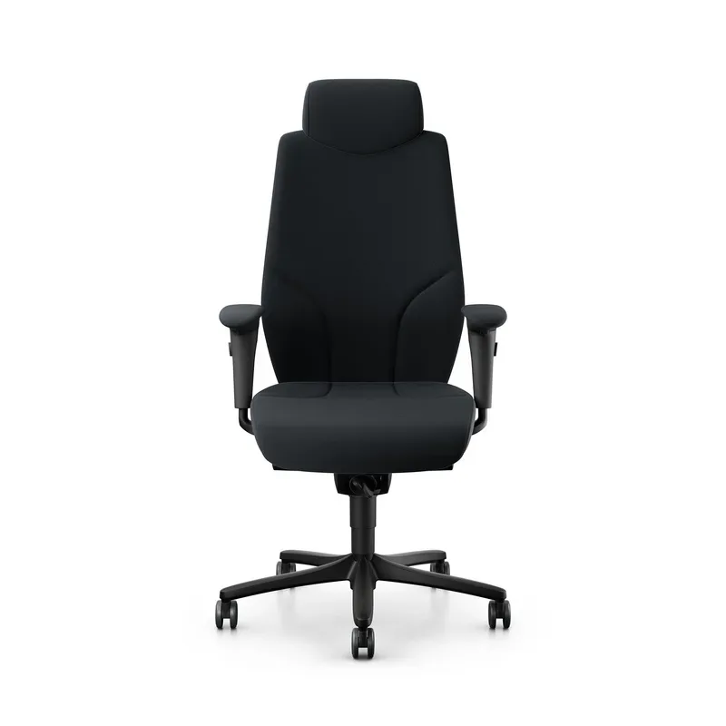 Giroflex 64-9778 executive chair with 4D armrests, Black/Black, New, Ergonomic chair - ideal for flexible working