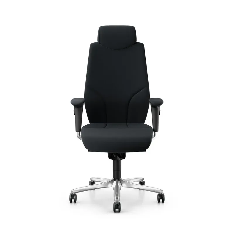 Giroflex 64-9778 executive chair with 4D armrests, Black/Chrome-plated, New, Ergonomic chair - ideal for flexible working