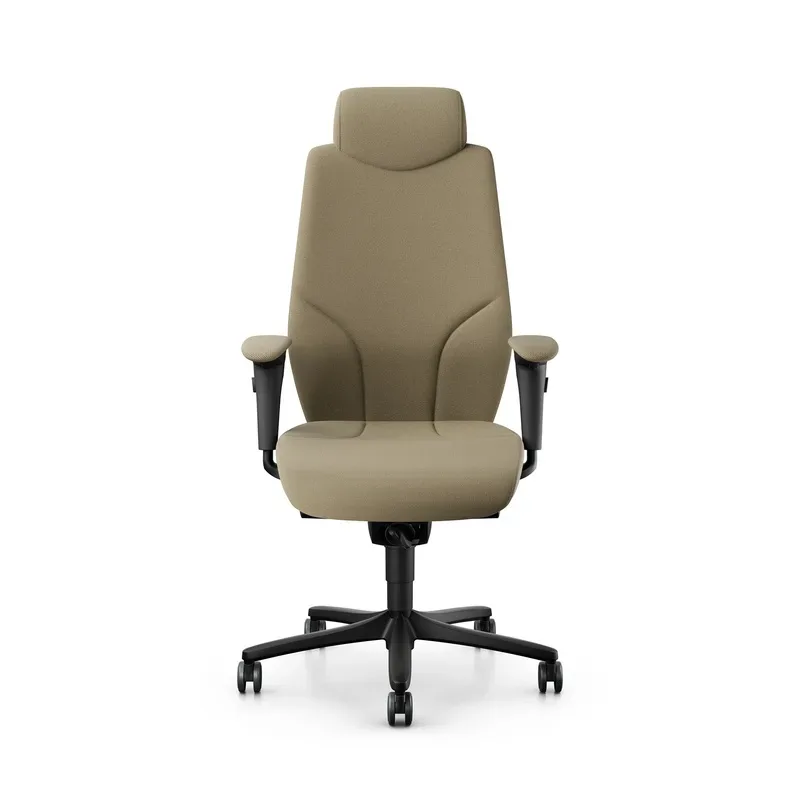Giroflex 64-9778 executive chair with 4D armrests, Light brown/Black, New, Ergonomic chair - ideal for flexible working
