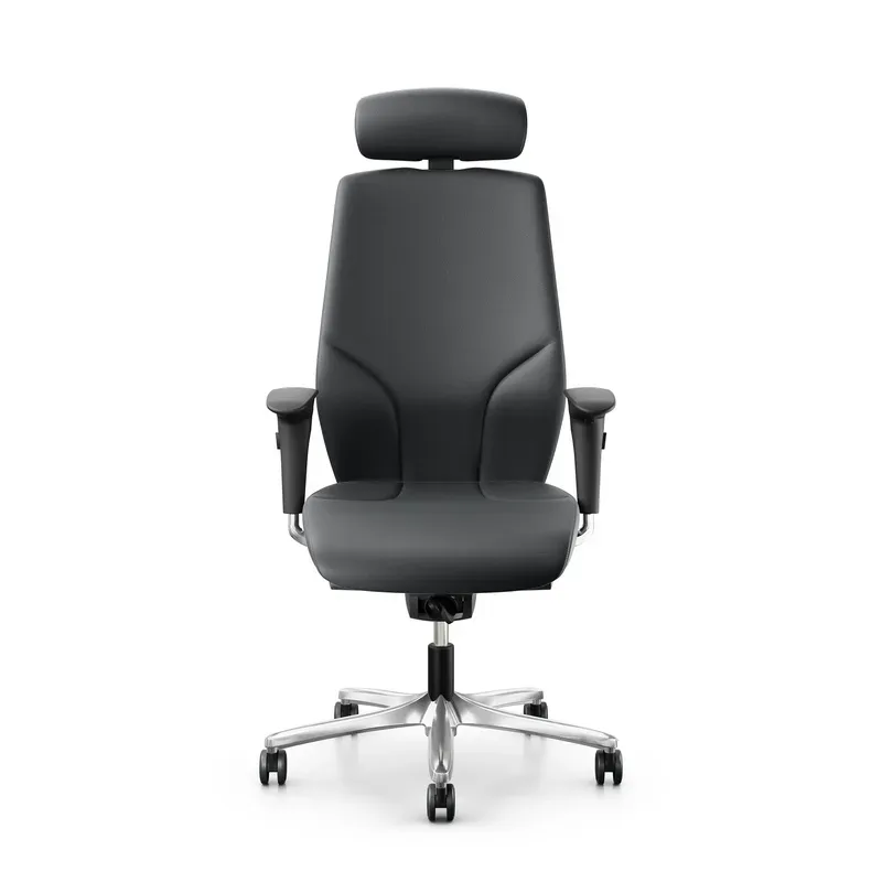 Office swivel chair Giroflex 64 with 4D armrests, Gray/Chrome-plated, New, Ergonomic chair - ideal for flexible working