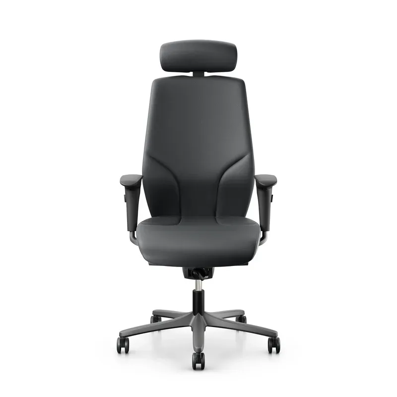 Office swivel chair Giroflex 64 with 4D armrests, Gray/Anthracite, New, Ergonomic chair - ideal for flexible working