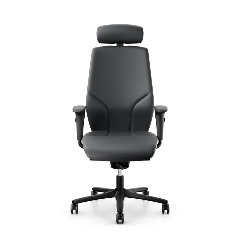 Office swivel chair Giroflex 64 with 4D armrests, Gray/Black, New, Ergonomic chair - ideal for flexible working