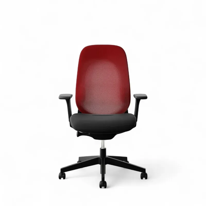 Office swivel chair Giroflex 40-4049 with 3D armrests, Red/Black, New, Ergonomic chair - ideal for flexible working