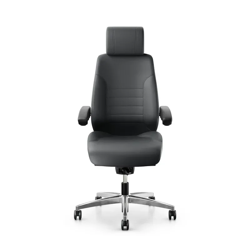 Swivel chair  Giroflex 60 with headrest & with folding armrests Gray/Chrome-plated, New, Ergonomic chair - ideal for flexible working