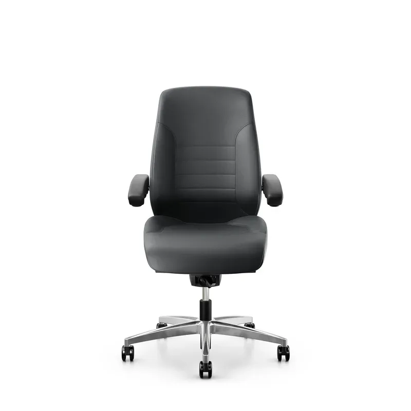 Swivel chair  Giroflex 60 without headrest & with folding armrests Gray/Chrome-plated, New, Ergonomic chair - ideal for flexible working