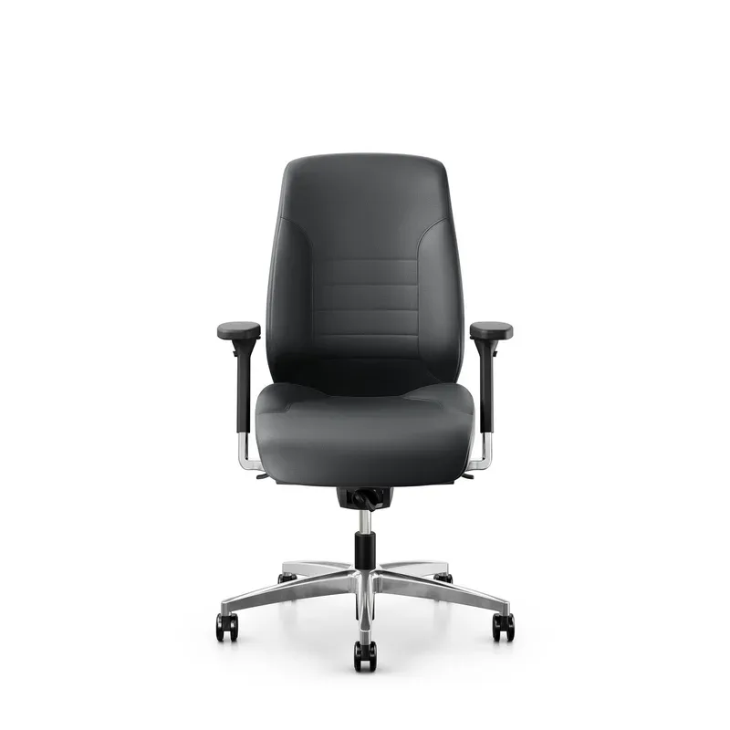 Swivel chair  Giroflex 60 without headrest & with 4D armrests Gray/Chrome-plated, New, Ergonomic chair - ideal for flexible working