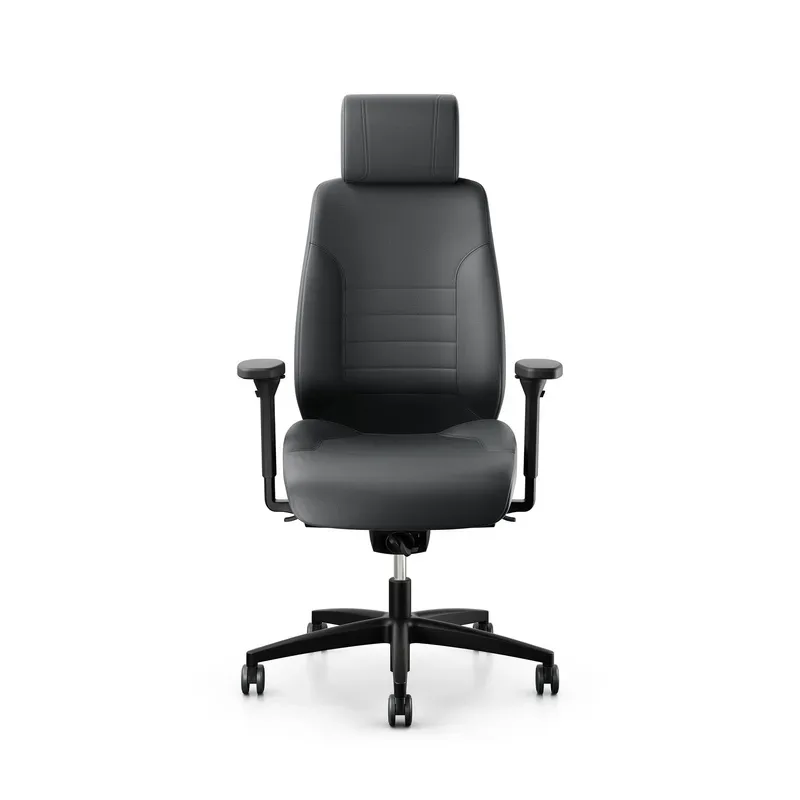 Swivel chair  Giroflex 60 with headrest & with 4D armrests Gray/Black, New, Ergonomic chair - ideal for flexible working