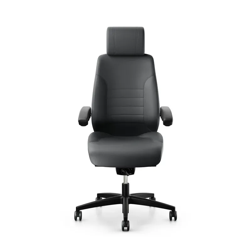 Swivel chair  Giroflex 60 with headrest & with folding armrests Gray/Black, New, Ergonomic chair - ideal for flexible working