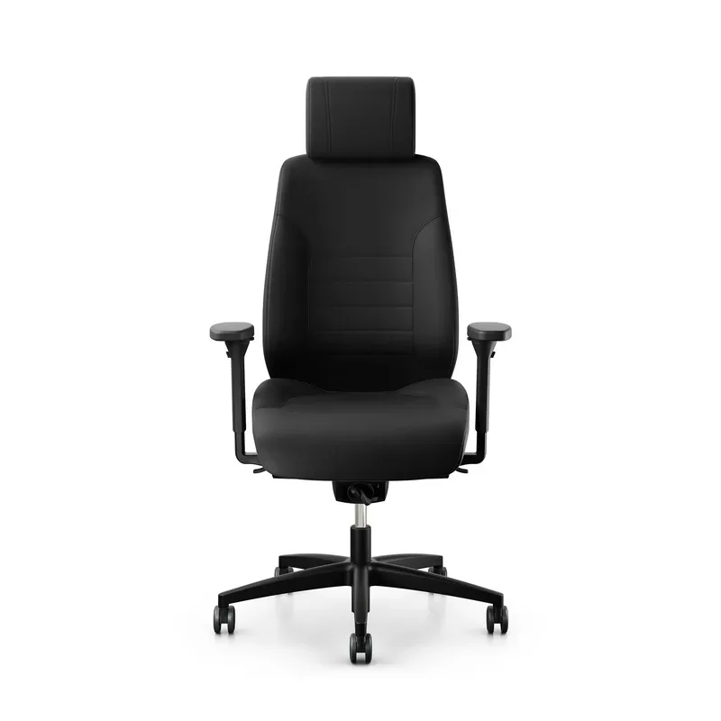 Swivel chair  Giroflex 60 with headrest & with 4D armrests Black/Black, New, Ergonomic chair - ideal for flexible working