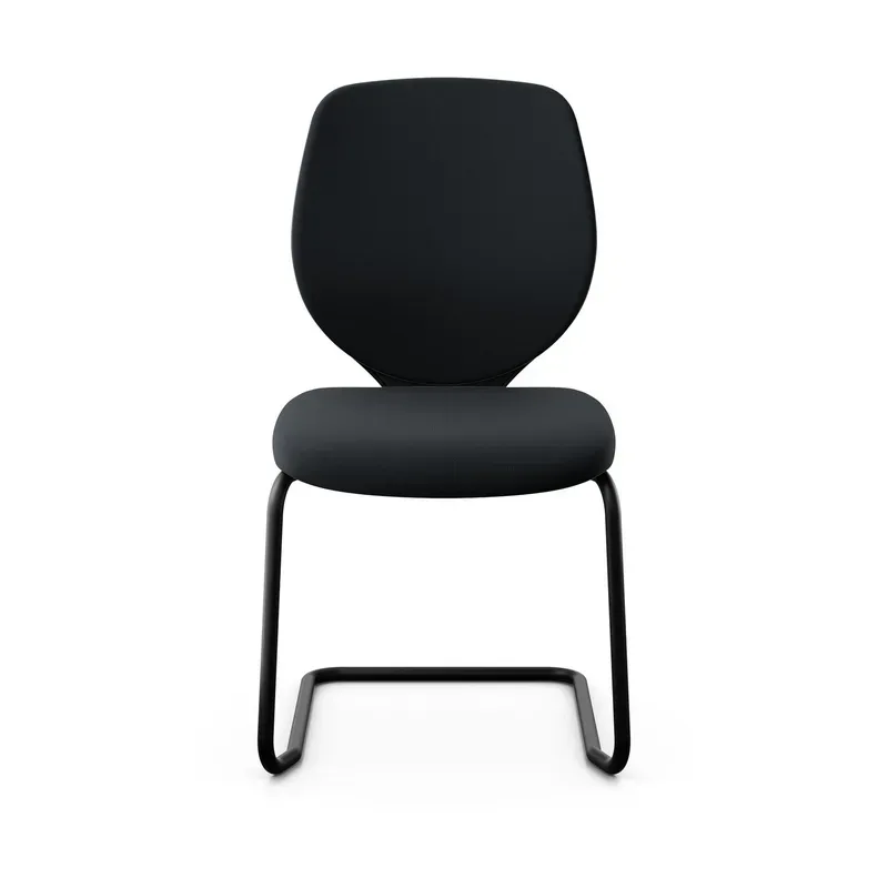 Giroflex 353 cantilever conference chair without armrests, Black/ Black, New