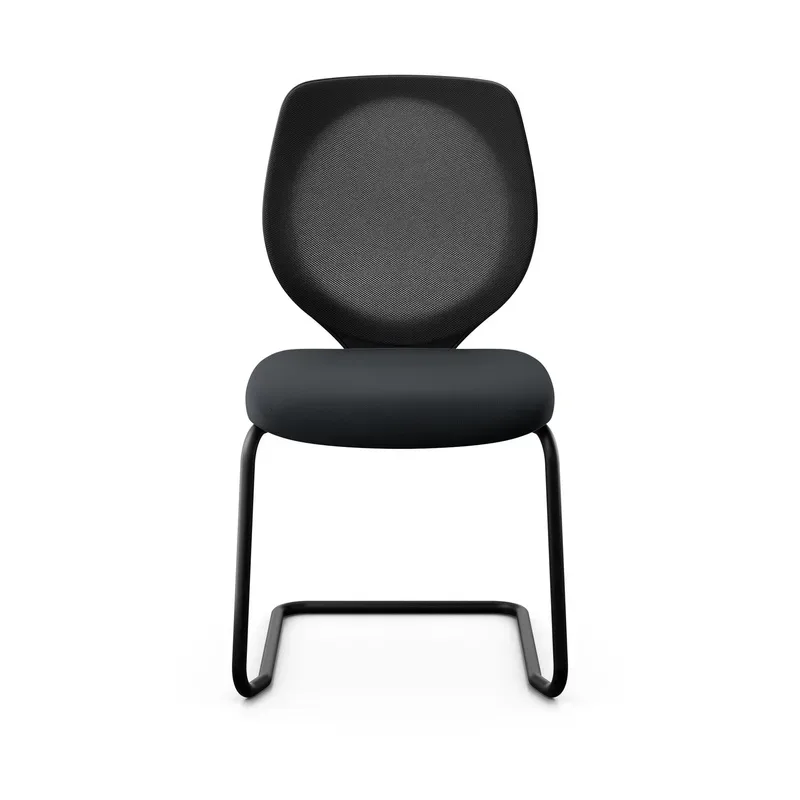 Giroflex 353 cantilever conference chair without armrests, Black/ Black, New