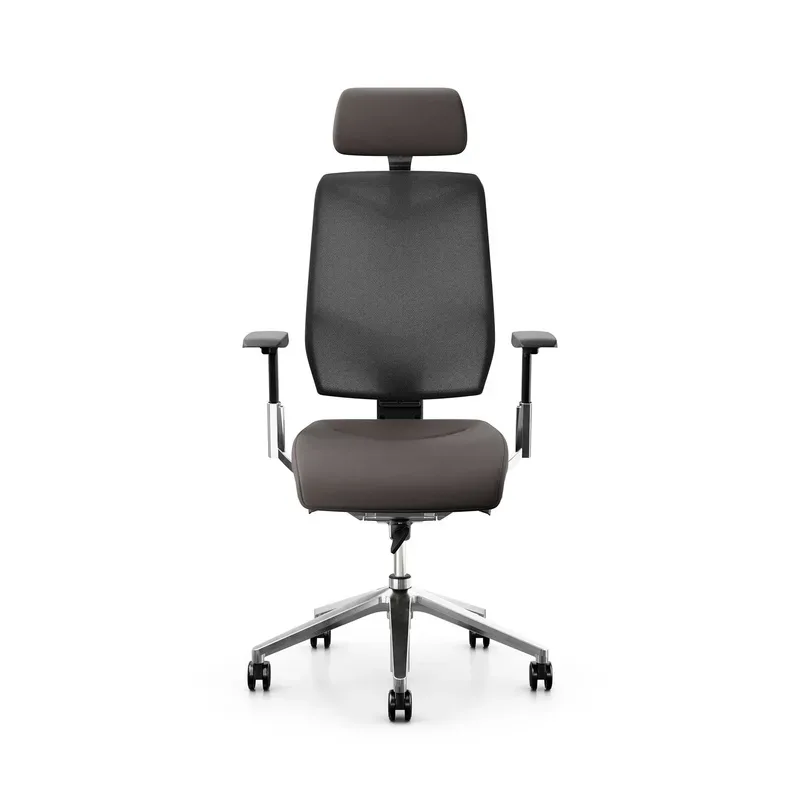 Executive chair Giroflex 68-3519 with 3D armrests, Brown/Chrome-plated, New, Ergonomic chair - ideal for flexible working