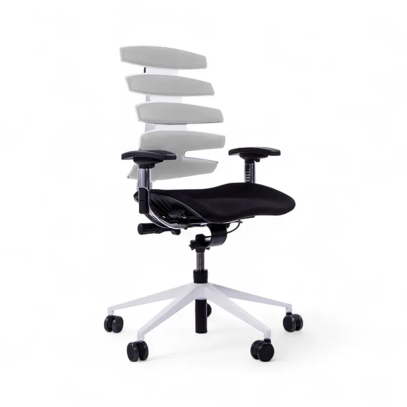 Office chair SitagWave with 3D armrests, Gray/White, New, Ergonomic chair - ideal for flexible working