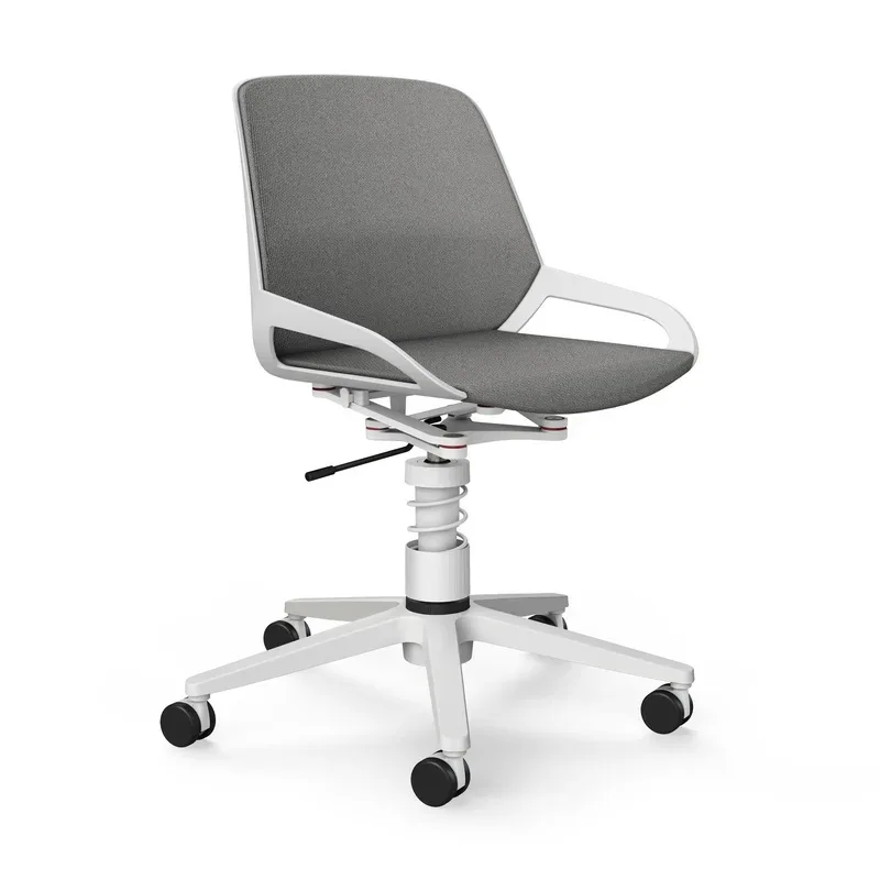 Office swivel chair Aeris Numo Task without armrests, Light grey/White, New, Ergonomic chair - ideal for flexible working