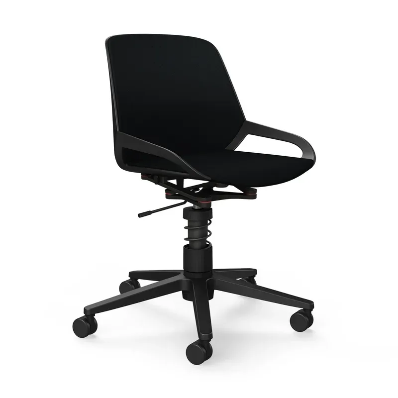 Office swivel chair Aeris Numo Task without armrests, Black/Black, New, Ergonomic chair - ideal for flexible working