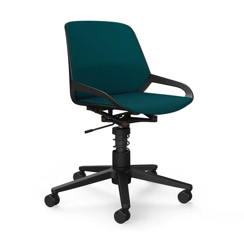 Office swivel chair Aeris Numo Task without armrests, Petrol/Black, New, Ergonomic chair - ideal for flexible working