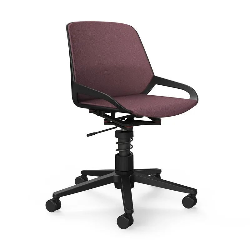 Office swivel chair Aeris Numo Task without armrests, Light violet/Black, New, Ergonomic chair - ideal for flexible working